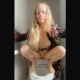 A pretty blonde woman shows us her full asshole, belches,  and takes a long, smooth shit while squatting over her toilet from a frontal position. She shows us her dirty asshole and TP with product reveal at the end of the clip. Over 3.5 minutes.